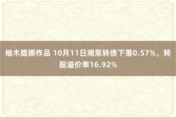 柚木提娜作品 10月11日湘泵转债下落0.57%，转股溢价率16.92%
