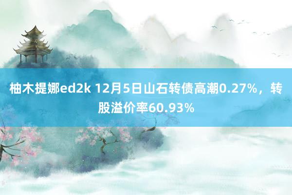 柚木提娜ed2k 12月5日山石转债高潮0.27%，转股溢价率60.93%