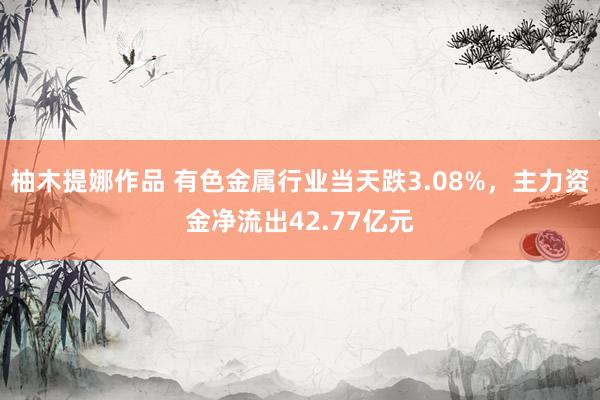 柚木提娜作品 有色金属行业当天跌3.08%，主力资金净流出42.77亿元