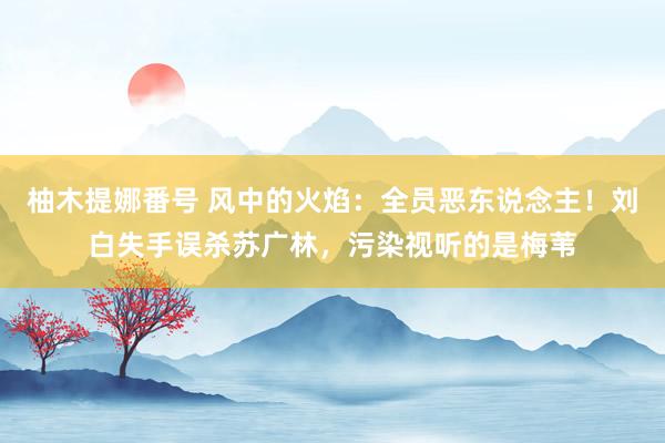 柚木提娜番号 风中的火焰：全员恶东说念主！刘白失手误杀苏广林，污染视听的是梅苇