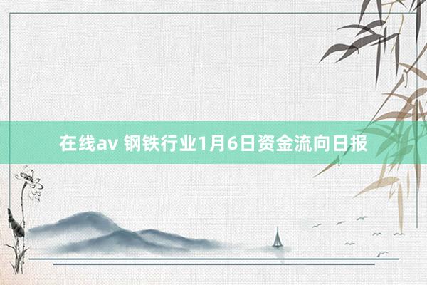 在线av 钢铁行业1月6日资金流向日报