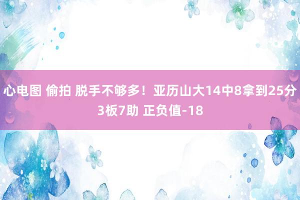 心电图 偷拍 脱手不够多！亚历山大14中8拿到25分3板7助 正负值-18