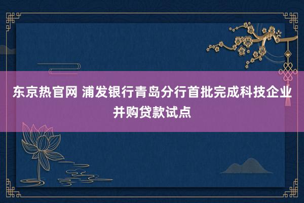 东京热官网 浦发银行青岛分行首批完成科技企业并购贷款试点