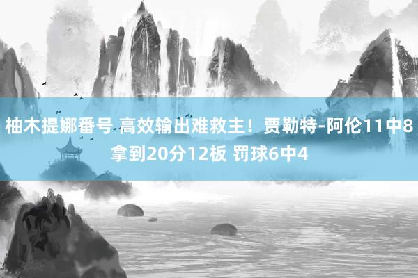 柚木提娜番号 高效输出难救主！贾勒特-阿伦11中8拿到20分12板 罚球6中4