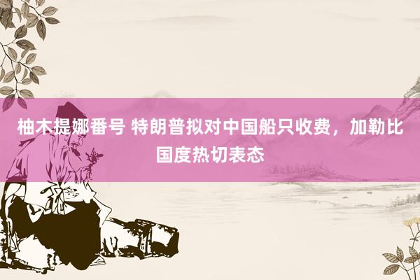 柚木提娜番号 特朗普拟对中国船只收费，加勒比国度热切表态