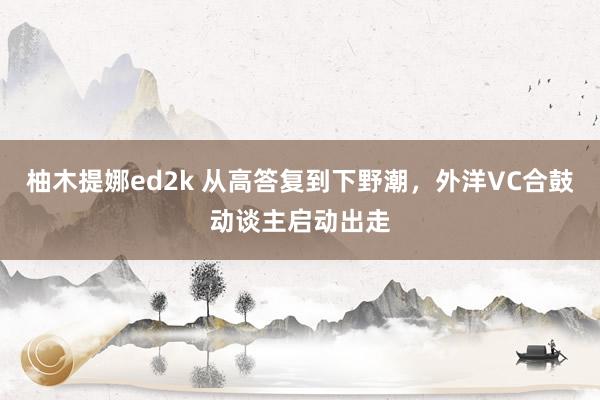 柚木提娜ed2k 从高答复到下野潮，外洋VC合鼓动谈主启动出走