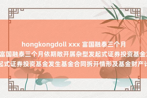hongkongdoll xxx 富国融泰三个月依期敞开羼杂发起式: 对于富国融泰三个月依期敞开羼杂型发起式证券投资基金发生基金合同拆开情形及基金财产计帐的公告