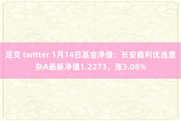 足交 twitter 1月14日基金净值：长安鑫利优选混杂A最新净值1.2273，涨3.08%