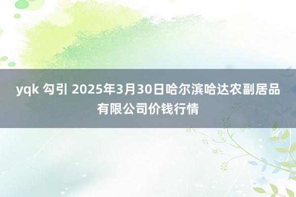 yqk 勾引 2025年3月30日哈尔滨哈达农副居品有限公司价钱行情