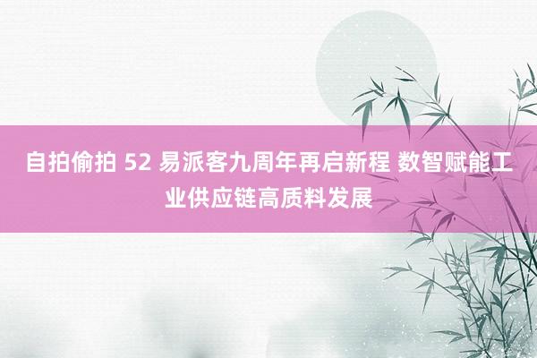 自拍偷拍 52 易派客九周年再启新程 数智赋能工业供应链高质料发展