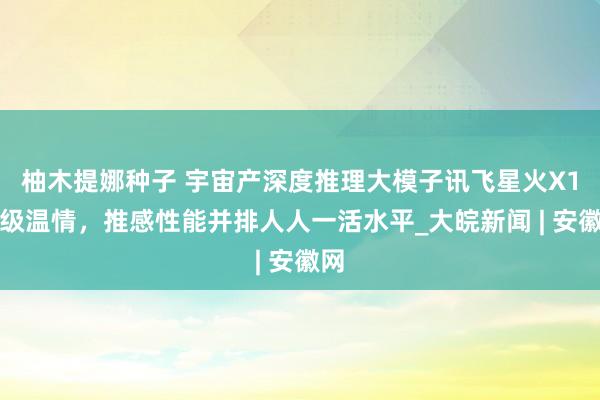 柚木提娜种子 宇宙产深度推理大模子讯飞星火X1升级温情，推感性能并排人人一活水平_大皖新闻 | 安徽网