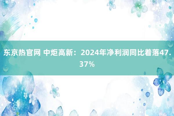 东京热官网 中炬高新：2024年净利润同比着落47.37%