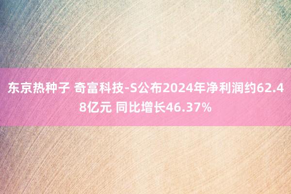 东京热种子 奇富科技-S公布2024年净利润约62.48亿元 同比增长46.37%