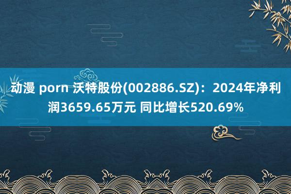 动漫 porn 沃特股份(002886.SZ)：2024年净利润3659.65万元 同比增长520.69%